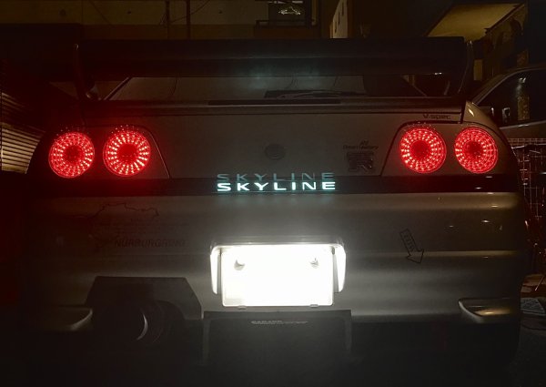 画像1: R33-純正OP-ELガーニッシュのLED化（修理） (1)